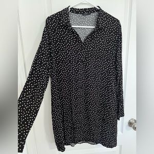 Long sleeve mini dress. Polka dot. 100% viscose. Great condition.